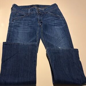 Hudson Triangle Pockets Mid Rise Flared Jeans Size 27